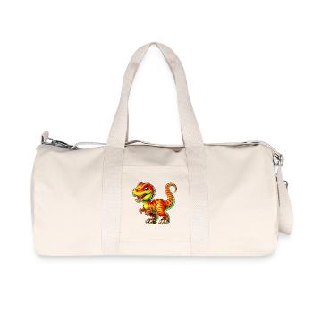 Dinosaurier - Recycelte Canvas-Sporttasche von Stanley/Stella - Naturweiß - Vorne
