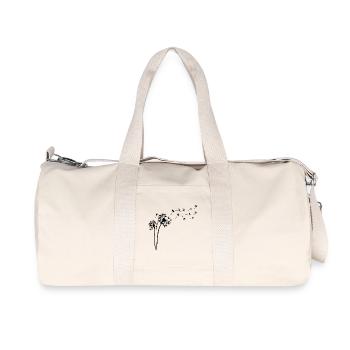 Le vent et le pissenlit noir - Sac de sport en toile recyclée Stanley/Stella - blanc naturel - Devant