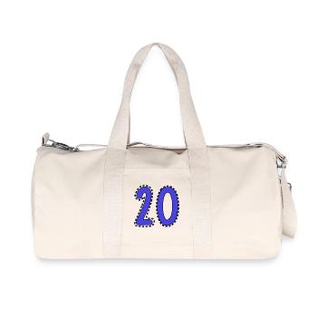 20. 20 YEARS. 20th ANNIVERSARY. 20 YEARS ANNIVERSARY. - Recycled Canvas Sports Bag by Stanley/Stella - natural - Front