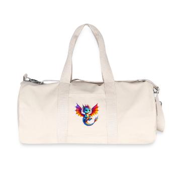 Drache - Recycelte Canvas-Sporttasche von Stanley/Stella - Naturweiß - Vorne