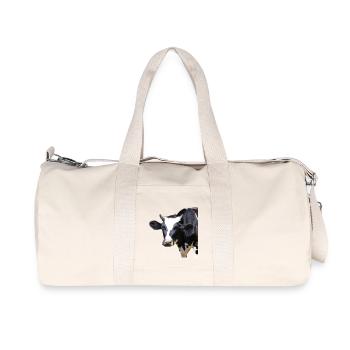 lustige Kuh Kuhkopf Geschenk Bauern Landwirte - Recycelte Canvas-Sporttasche von Stanley/Stella - Naturweiß - Vorne