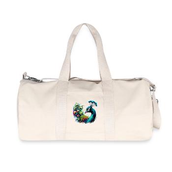Peacock - Recycled Canvas Sports Bag by Stanley/Stella - natural - Front