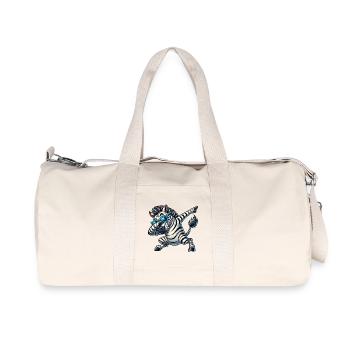 Cooles Zebra das den Dab Tanz macht - Recycelte Canvas-Sporttasche von Stanley/Stella - Naturweiß - Vorne
