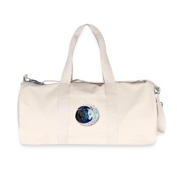Zwei majestätische Wolfsköpfe - Recycelte Canvas-Sporttasche von Stanley/Stella - Naturweiß - Vorne