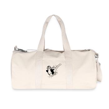 Pinguin-Spaß zum Ausmalen für Kinderbekleidung - Recycelte Canvas-Sporttasche von Stanley/Stella - Naturweiß - Vorne