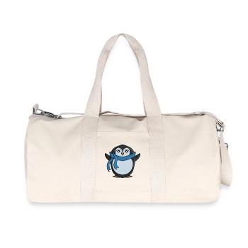 Cute Penguin - Recycled Canvas Sports Bag by Stanley/Stella - natural - Front