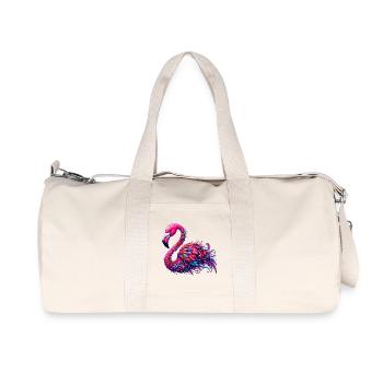 Flamingo - Recycelte Canvas-Sporttasche von Stanley/Stella - Naturweiß - Vorne