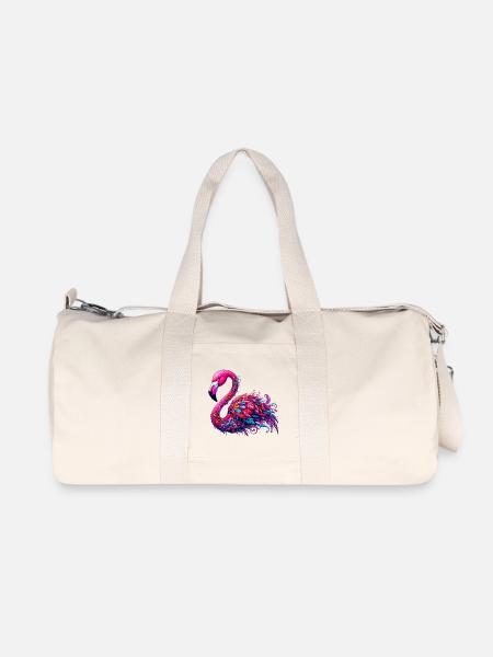 Flamingo - Recycelte Canvas-Sporttasche von Stanley/Stella - Naturweiß