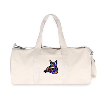 Cat - Recycled Canvas Sports Bag by Stanley/Stella - natural - Front