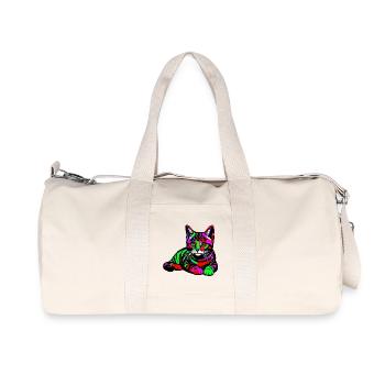Cat - Recycled Canvas Sports Bag by Stanley/Stella - natural - Front