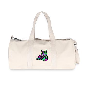 Cat - Recycled Canvas Sports Bag by Stanley/Stella - natural - Front