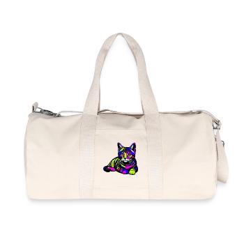 Cat - Recycled Canvas Sports Bag by Stanley/Stella - natural - Front