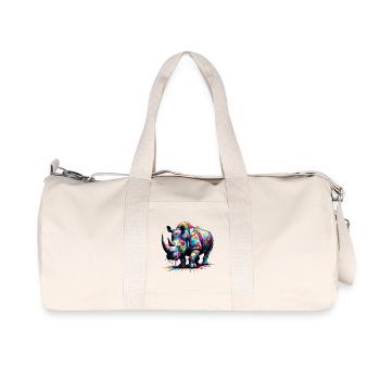 Rhinocéros - Sac de sport en toile recyclée Stanley/Stella - blanc naturel - Devant