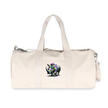 Nashorn - Recycelte Canvas-Sporttasche von Stanley/Stella - Naturweiß - Vorne