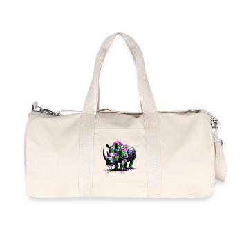 Rhinocéros - Sac de sport en toile recyclée Stanley/Stella - blanc naturel - Devant