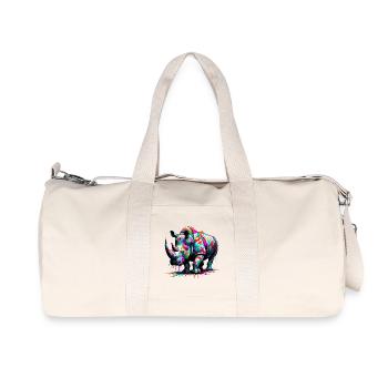 Nashorn - Recycelte Canvas-Sporttasche von Stanley/Stella - Naturweiß - Vorne