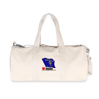 Flag Oregon heart OREGON - Recycled Canvas Sports Bag by Stanley/Stella - natural - Front
