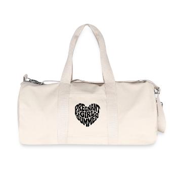 Pregnant Girl Summer - Herzform - Recycelte Canvas-Sporttasche von Stanley/Stella - Naturweiß - Vorne