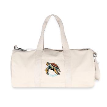 Tortue marine - Sac de sport en toile recyclée Stanley/Stella - blanc naturel - Devant