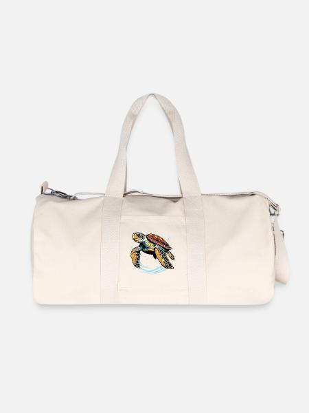 Meeresschildkröte - Recycelte Canvas-Sporttasche von Stanley/Stella - Naturweiß