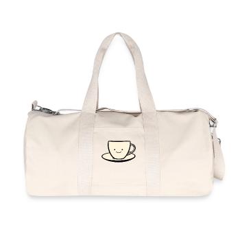Süße Kaffeetasse Kaffee Liebhaber - Recycelte Canvas-Sporttasche von Stanley/Stella - Naturweiß - Vorne