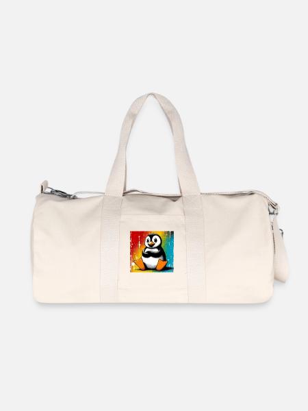 Pinguin - Recycelte Canvas-Sporttasche von Stanley/Stella - Naturweiß