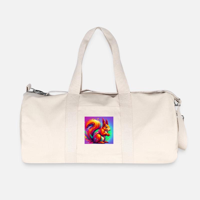 Eichhörnchen - Recycelte Canvas-Sporttasche von Stanley/Stella - Naturweiß