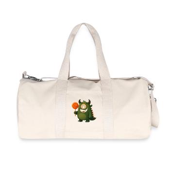 Googly Eyes Monster with Lollipop - Recycled Canvas Sports Bag by Stanley/Stella - natural - Front