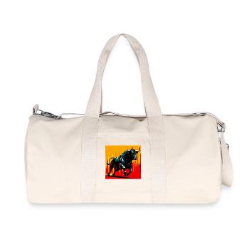taureau - Sac de sport en toile recyclée Stanley/Stella - blanc naturel - Devant