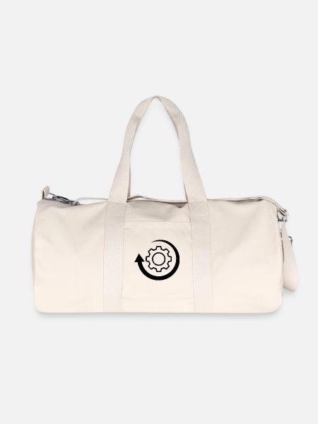 Rotation Wheel Logo Image - Recycled Canvas Sports Bag by Stanley/Stella - natural