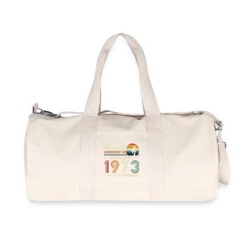 Original 1973 Vintage Retro Geburtstagsgeschenk - Recycelte Canvas-Sporttasche von Stanley/Stella - Naturweiß - Vorne