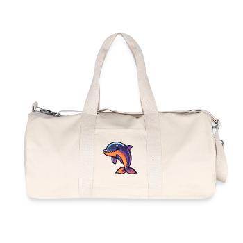 Dolphin Halloween Zombie - Recycled Canvas Sports Bag by Stanley/Stella - natural - Front