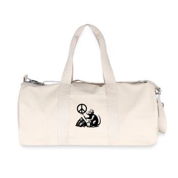 Rat calls for peace - Recycled Canvas Sports Bag by Stanley/Stella - natural - Front