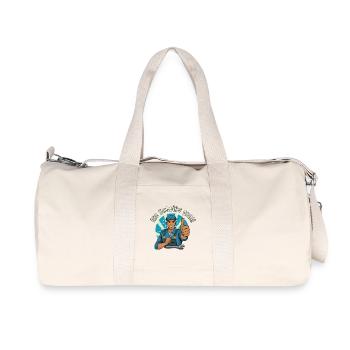 Motiv Mechaniker Daumenhoch, endlich funktionierts - Recycelte Canvas-Sporttasche von Stanley/Stella - Naturweiß - Vorne
