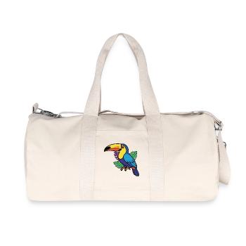 Colorful Tropical Toucan - Recycled Canvas Sports Bag by Stanley/Stella - natural - Front