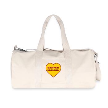 Super Mom - Mother's Day - Recycled Canvas Sports Bag by Stanley/Stella - natural - Front