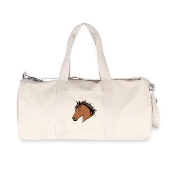 Horses T-shirt Gift Rider - Recycled Canvas Sports Bag by Stanley/Stella - natural - Front