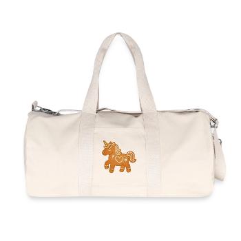 Cute gingerbread unicorn for winter moments - Recycled Canvas Sports Bag by Stanley/Stella - natural - Front