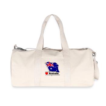 Drapeau australien Heartbeat - Sac de sport en toile recyclée Stanley/Stella - blanc naturel - Devant