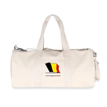 Belgische Flagge – Namensraum - Recycelte Canvas-Sporttasche von Stanley/Stella - Naturweiß - Vorne