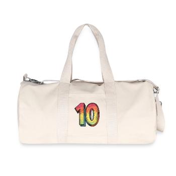 10 Number Colorful - Recycled Canvas Sports Bag by Stanley/Stella - natural - Front