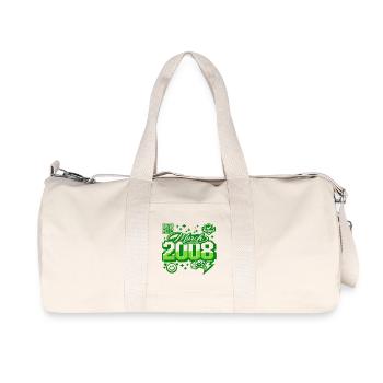 18 Geburtstag Jahrgang 2008 Limited Edition - Recycelte Canvas-Sporttasche von Stanley/Stella - Naturweiß - Vorne
