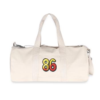 86 Zahl Bunt - Recycelte Canvas-Sporttasche von Stanley/Stella - Naturweiß - Vorne