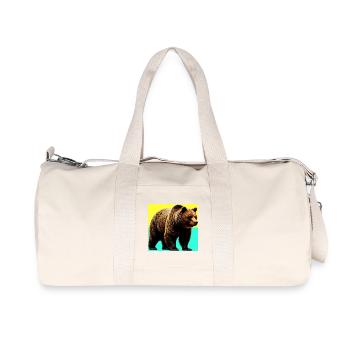bear - Recycled Canvas Sports Bag by Stanley/Stella - natural - Front