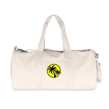 Palm Tree Symbol Beach - Recycled Canvas Sports Bag by Stanley/Stella - natural - Front