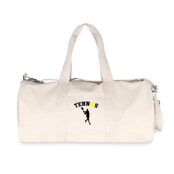Tennisball Nacht-Silhouette - Recycelte Canvas-Sporttasche von Stanley/Stella - Naturweiß - Vorne