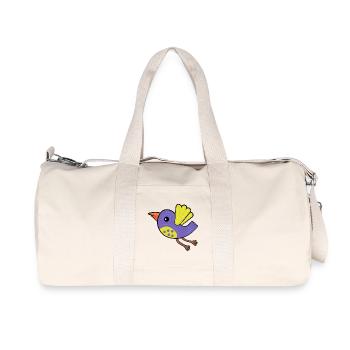 Little Purple Bird - Recycled Canvas Sports Bag by Stanley/Stella - natural - Front