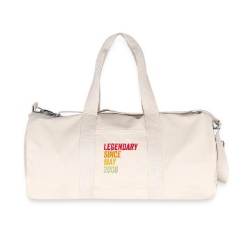 18e anniversaire 18 ans mai 2008 - Sac de sport en toile recyclée Stanley/Stella - blanc naturel - Devant