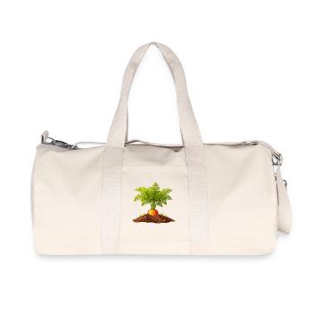 Jardin de carotte dans le sol Design de la nature - Sac de sport en toile recyclée Stanley/Stella - blanc naturel - Devant