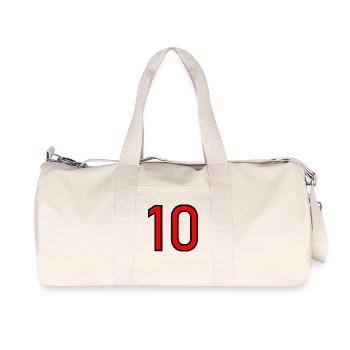 10. 10 YEARS. 10th ANNIVERSARY. 10 YEAR ANNIVERSARY. - Recycled Canvas Sports Bag by Stanley/Stella - natural - Front